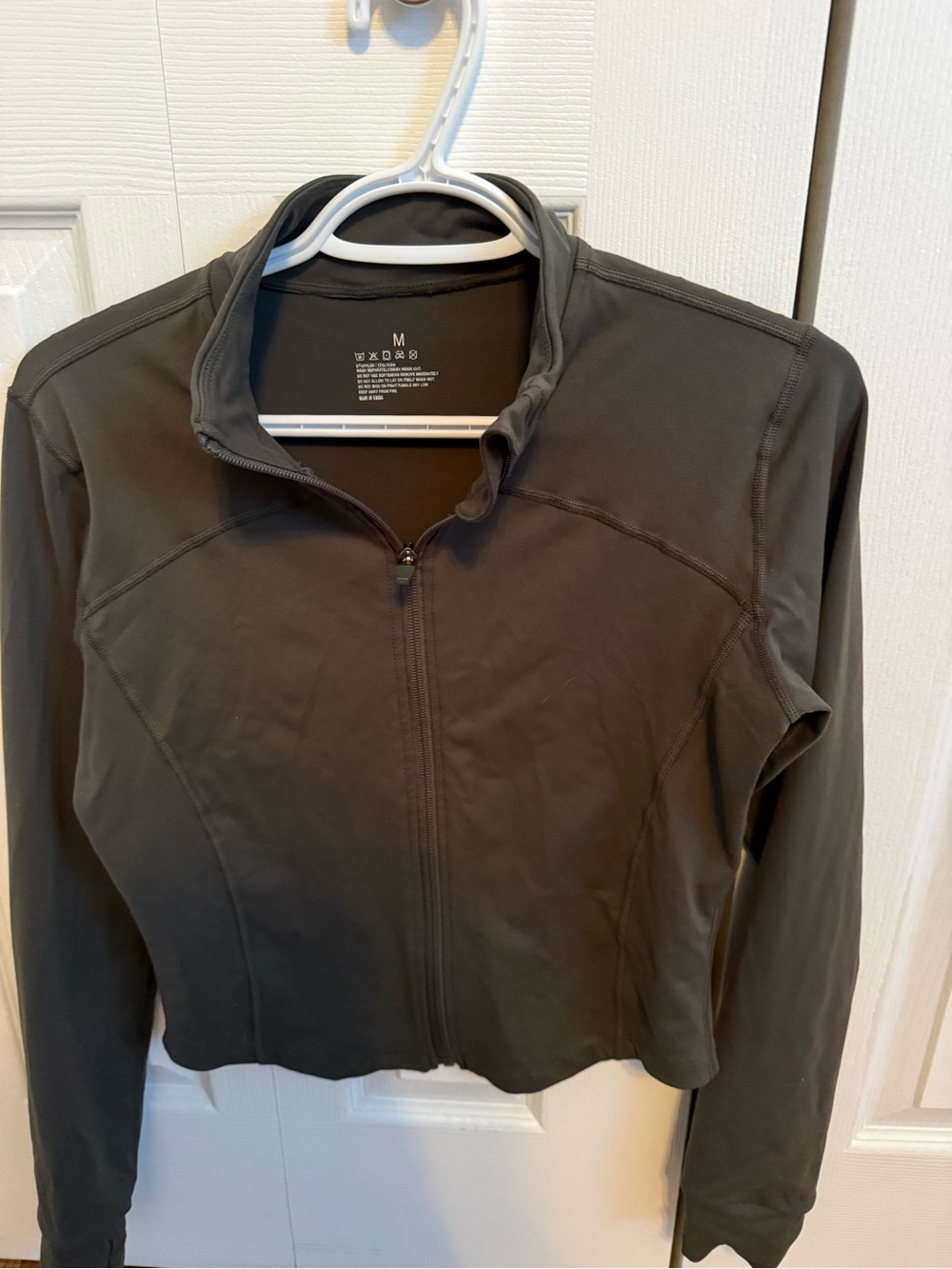Hunter Green Active Athletic Zip Up / Yoga / Pilates Nylon/Lycra Blend Women Med